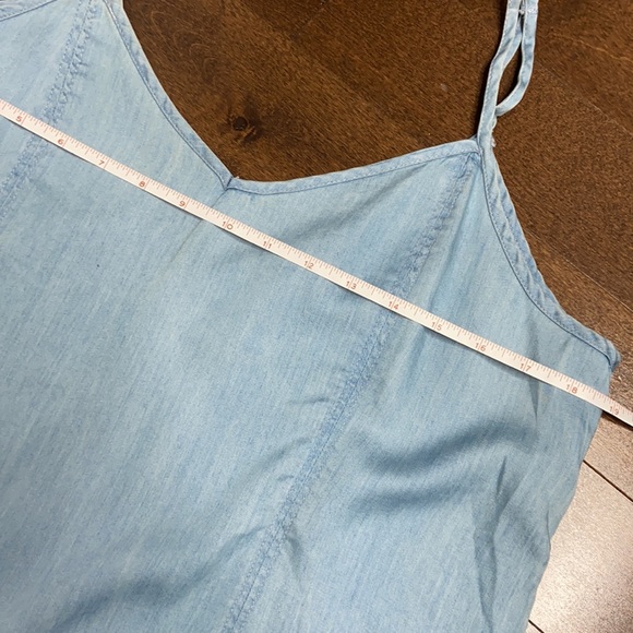 NWOT American Eagle Light Blue Chambray Drop Waist Tank Dress - Picture 5 of 10